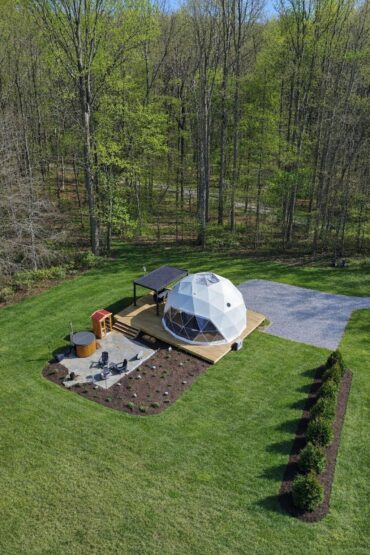 Geo Dome Cabin at River Bend Retreat VA in Mineral, Virginia